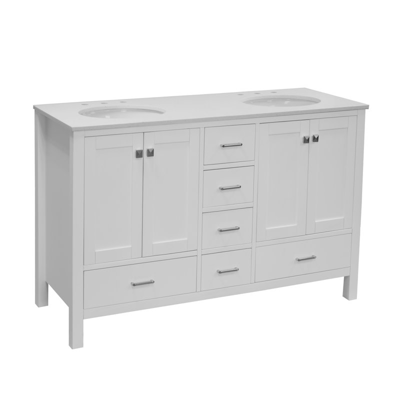 Aneira Full 60" Double Bathroom Vanity Set & Reviews Joss & Main